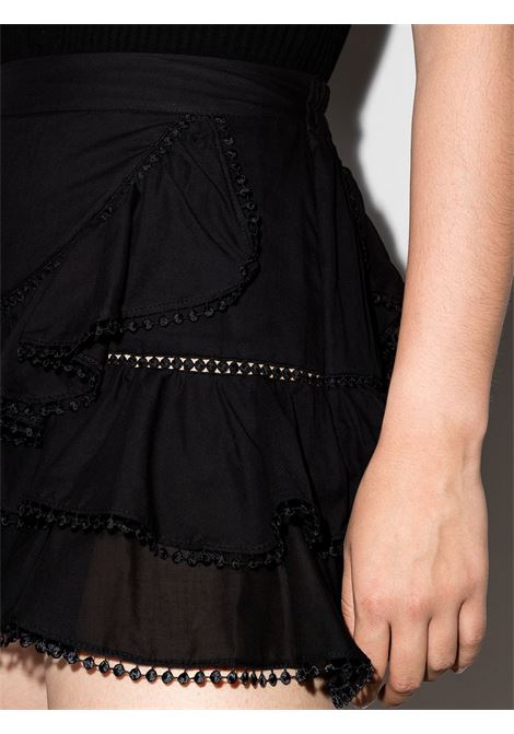 Gonna mini con ricami fera in nero Charo Ruzi Ibiza - donna CHARO RUIZ IBIZA 1989 | 201402BLK